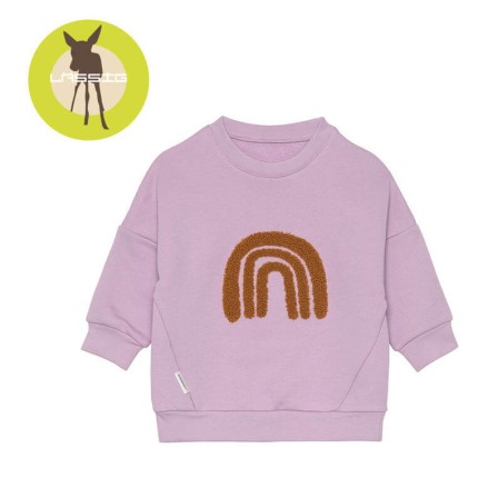Bluza z bawełny organicznej GOTS Little Gang Rainbow lilac / Lassig
