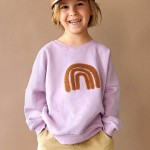 Bluza z bawełny organicznej GOTS Little Gang Rainbow lilac / Lassig