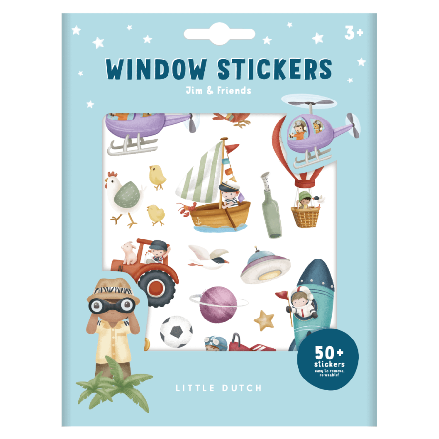 Naklejki na okno Jim & friends / Little Dutch