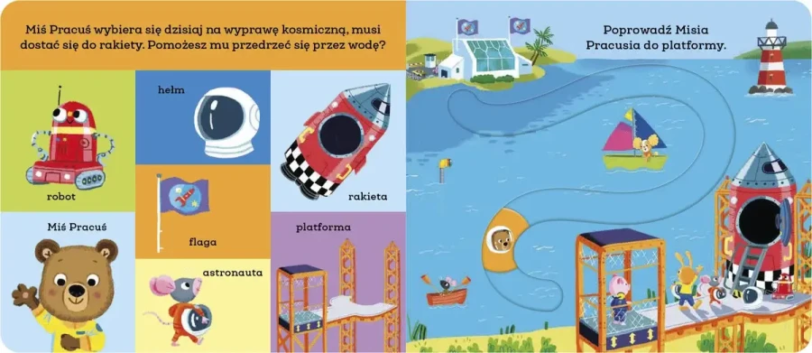 Miś Pracuś. Przesuń paluszkiem. W kosmosie / Wydawnictwo Wilga