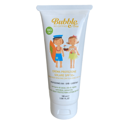 Organiczny krem filtr przeciwsłoneczny dla dzieci SPF50+, 100 ml, 0m+ / Bubble&CO