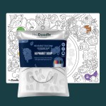 Sensoryczna Mata Silikonowa do Kolorowania A3 - Alfabetyczna Zupa / HeyDoodle