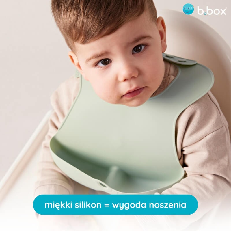 Śliniak z otwartą kieszonką szałwia / b.box