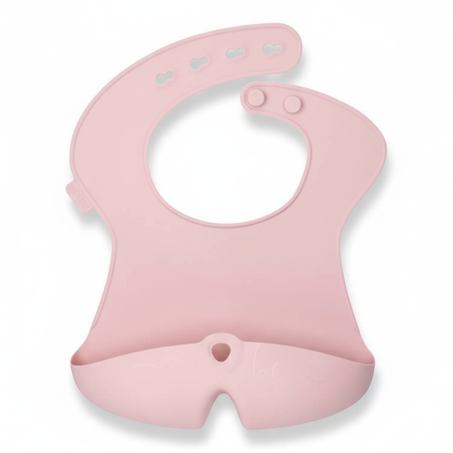 Śliniak z otwartą kieszonką róż / b.box