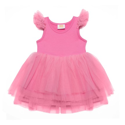 Sukienka ANGEL krótki rękaw - guma balonowa / Manufaktura Falbanek