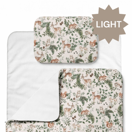 Pościel przedszkolaka LIGHT z suwakami - Animals garden / Babysteps