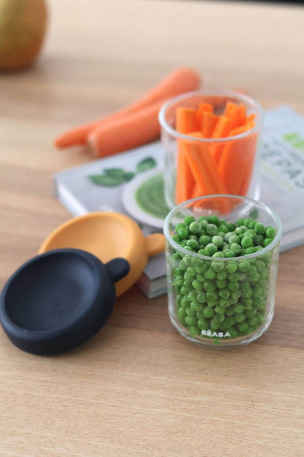 Zestaw pojemników słoiczków szklanych z zamknięciem 2 x 250 ml Night blue - Honey / Beaba