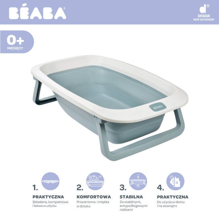 Składana wanienka Eazy Pop Camélé'O Bleu baltique / Beaba