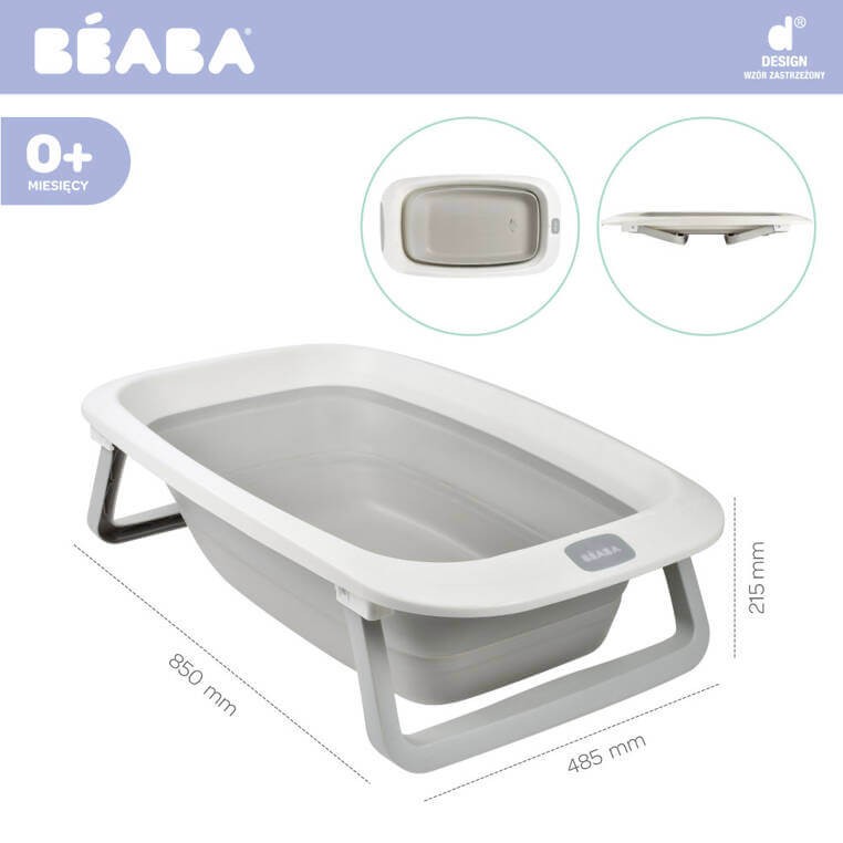 Składana wanienka Eazy Pop Camélé'O Gris velours / Beaba