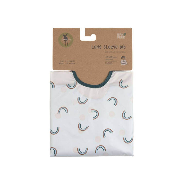 Zestaw śliniaków z długim rękawem 6m+ Happy Rascals Smile sky blue / Lassig