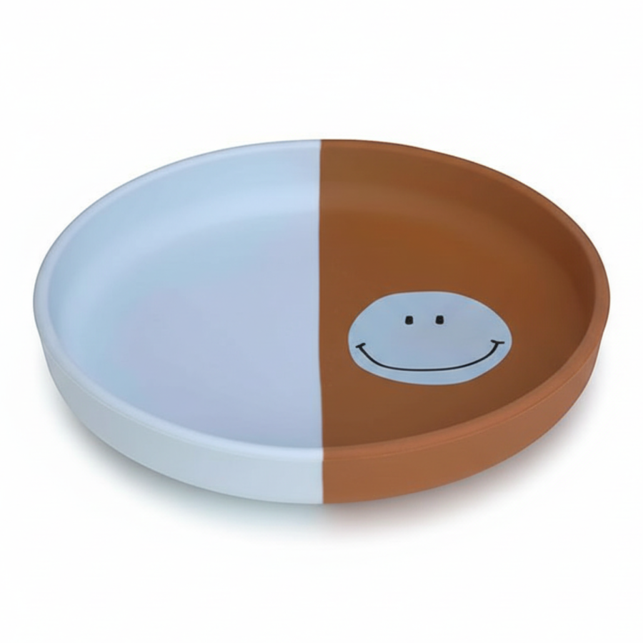 Talerzyk silikonowy dla dzieci Happy Rascals Smile sky blue / Lassig