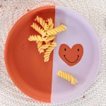 Talerzyk silikonowy dla dzieci Happy Rascals Heart lavender / Lassig