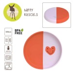 Talerzyk silikonowy dla dzieci Happy Rascals Heart lavender / Lassig