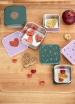 Pojemnik na przekąski snackbox ze stali nierdzewnej 3 szt. Happy Rascals Heart lavender / Lassig