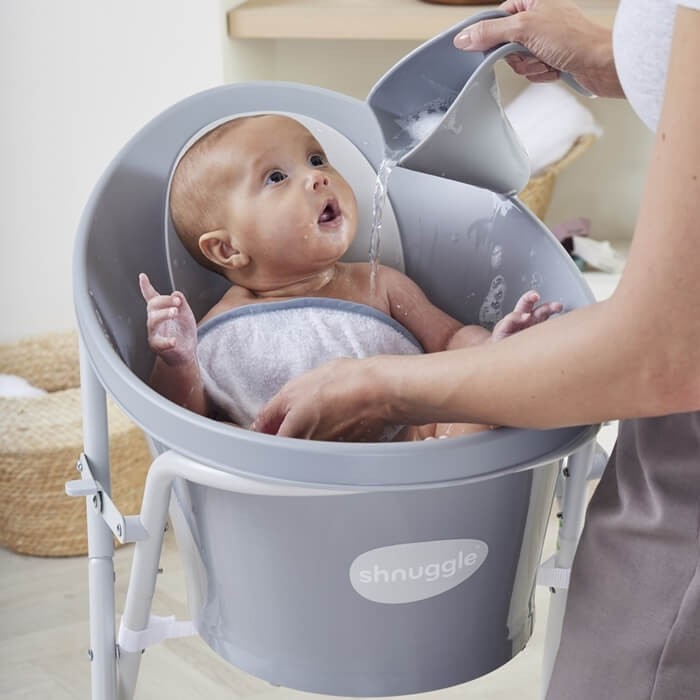 Kubek do mycia włosów Pebble Grey / Shnuggle Baby