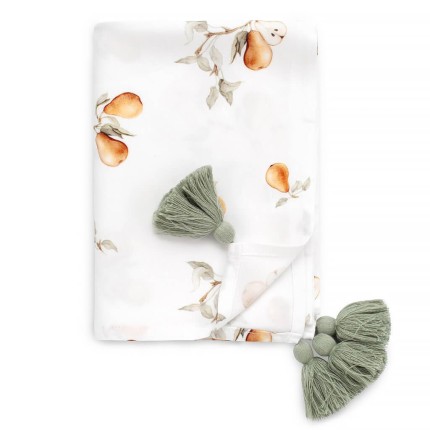 Otulacz bambusowy z chwostami PEARS 100x70cm / YOSOY