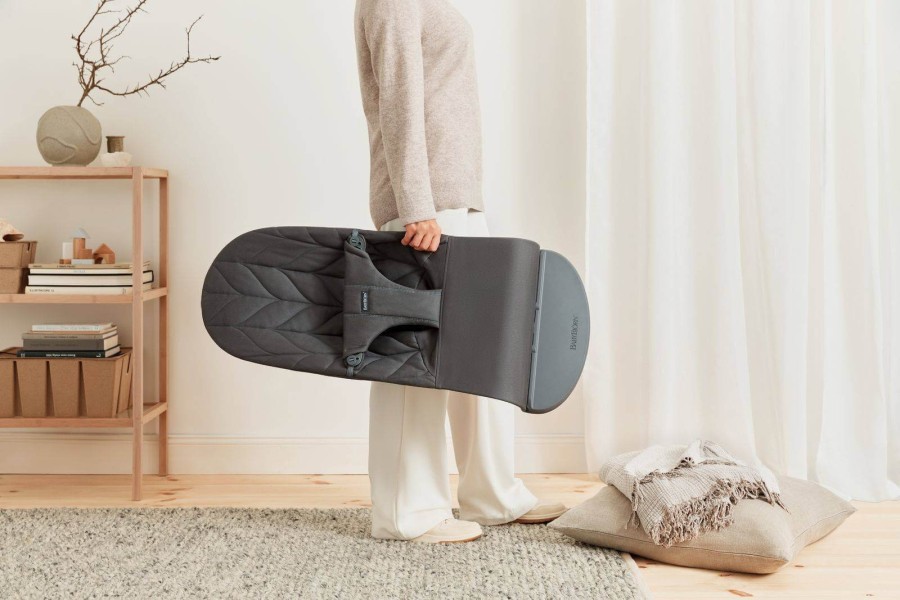 BABYBJORN - leżaczek BLISS WOVEN - Petal Quilt, Antracyt