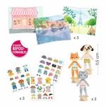 Zestaw wielorazowe naklejki KOTKI W PARYŻU / Djeco