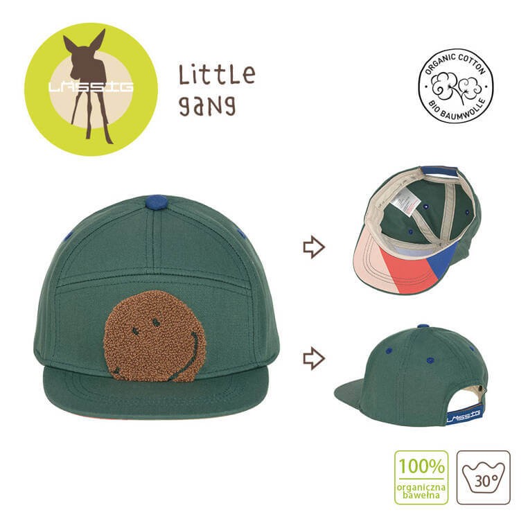 Czapka z daszkiem Little Gang - Smile ocean green / Lassig