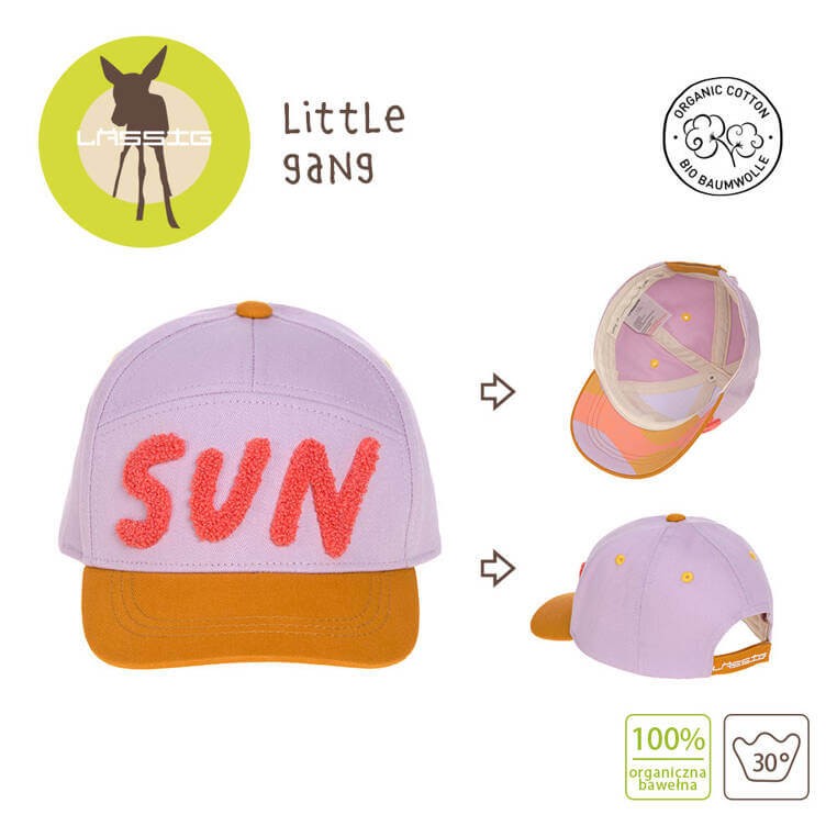 Czapka z daszkiem Little Gang - Sun gold, lilac / Lassig
