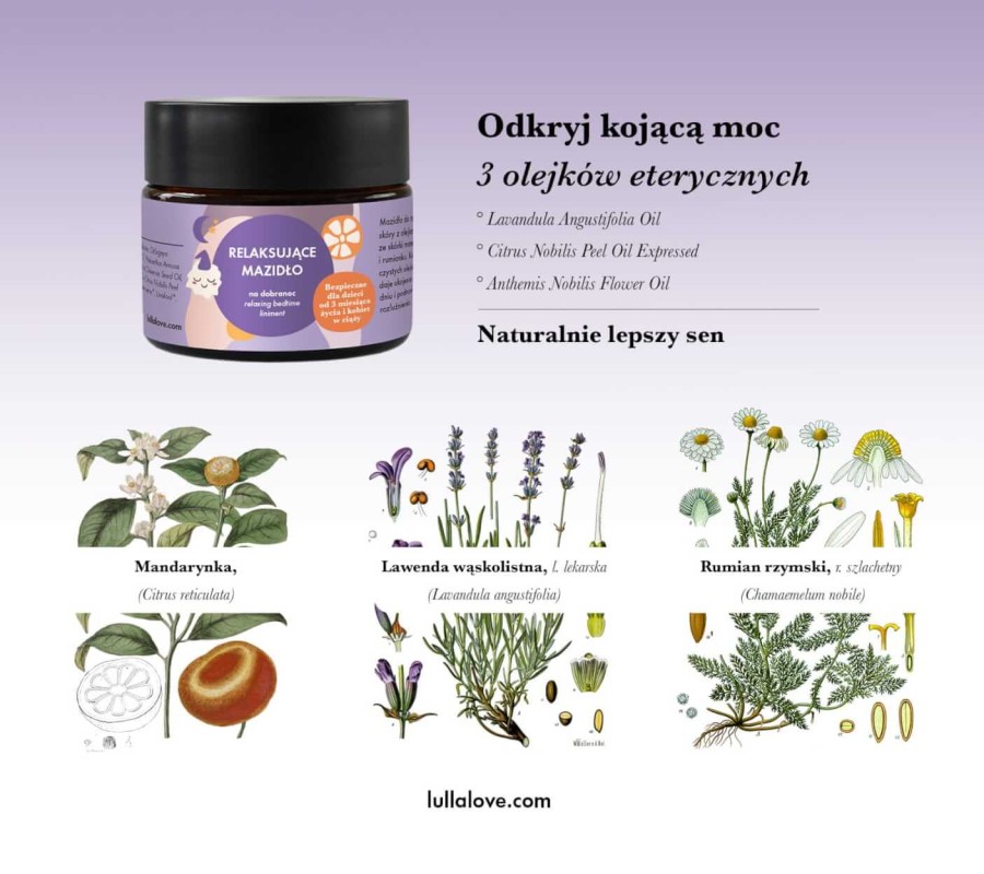 Relaksujące mazidło na dobranoc, 50ml / Lullalove