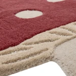 Wełniany dywan dziecięcy - Mushroom, red / Bloomingville Mini