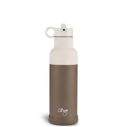 Butelka termiczna ze stali nierdzewnej 500ml - Brown / Citron