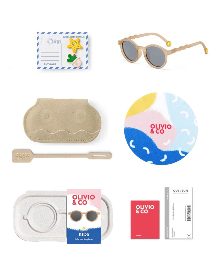 Okulary Oval Sand Beige Polarized 3-5 / Olivio & Co