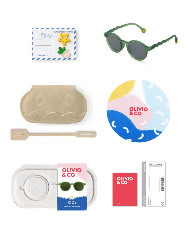 Okulary Oval Olive Green Polarized 3-5 / Olivio & Co