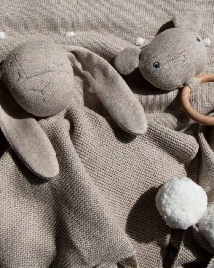 Przytulanka Doudou z bawełny organicznej - Beż / Effiki