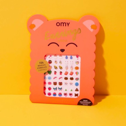 Kolczyki dla dzieci 104 sztuki - KAWAII / OMY