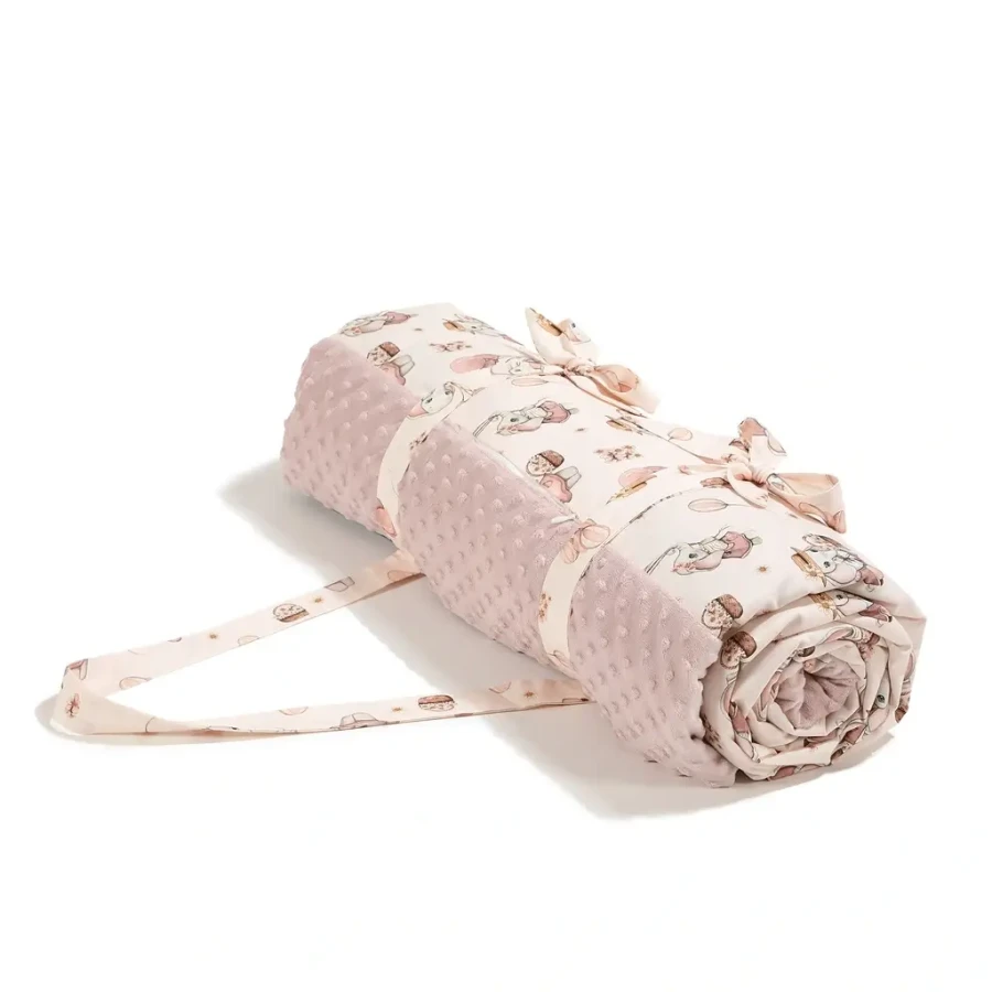 Koc piknikowy z kieszonką, mata do zabawy XXL 180x190 - ROSSIE by Maja Hyży / La Millou