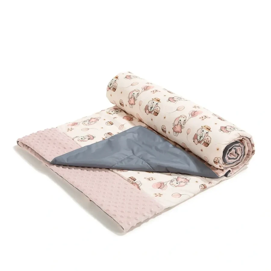 Koc piknikowy z kieszonką, mata do zabawy XXL 180x190 - ROSSIE by Maja Hyży / La Millou