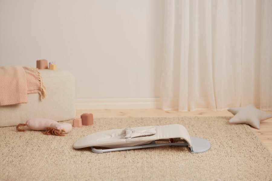 BABYBJORN - leżaczek BALANCE SOFT WOVEN, JERSEY Tri Fabric, Jasny Beż