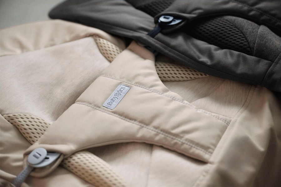 BABYBJORN - leżaczek BALANCE SOFT WOVEN, JERSEY Tri Fabric, Jasny Beż