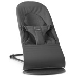 BABYBJORN - leżaczek BALANCE SOFT WOVEN, JERSEY Tri Fabric, Ciemny Szary