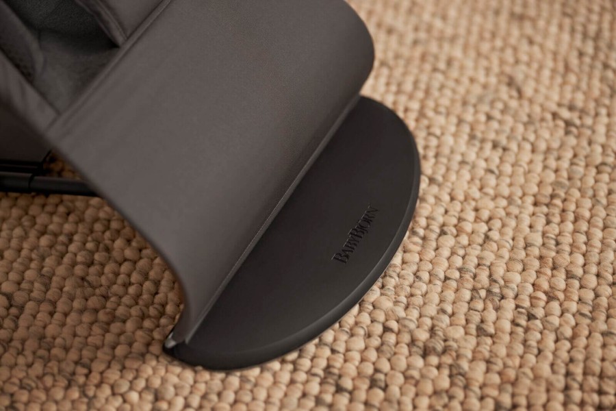 BABYBJORN - leżaczek BALANCE SOFT WOVEN, JERSEY Tri Fabric, Ciemny Szary