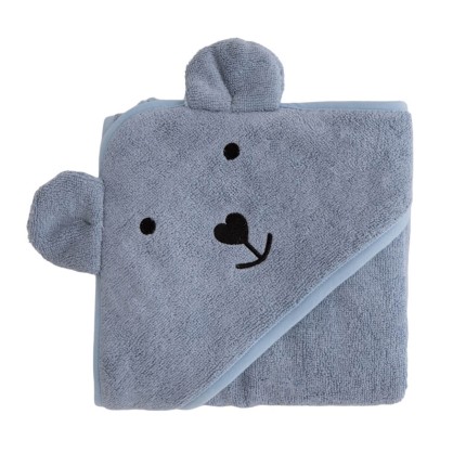 Ręcznik bambusowy z kapturkiem 85x85cm – jasny jeans / Bolo