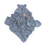 Ręcznik bambusowy z kapturkiem 85x85cm – jasny jeans / Bolo