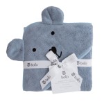 Ręcznik bambusowy z kapturkiem 85x85cm – jasny jeans / Bolo