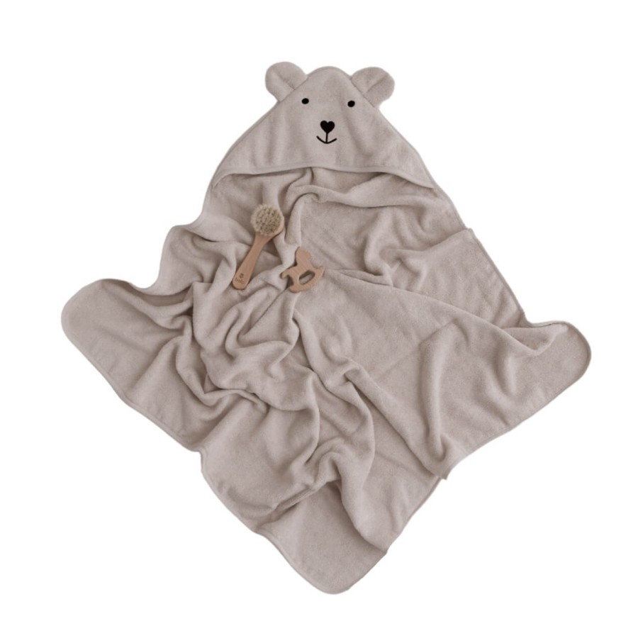 Ręcznik bambusowy z kapturkiem 85x85cm – jasny beż / Bolo