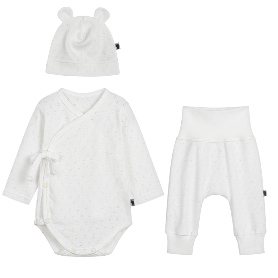 Zestaw ubranek dla noworodka SUPER SOFT - cream / Pink no more