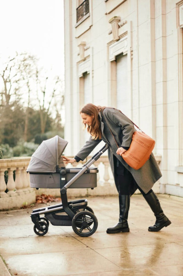 Torba do wózka Mommy Club Vegan Leather Brown / Childhome