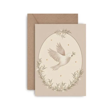 Kartka na chrzest i komunię – gołąbek / Mommy Planner