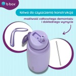 Butelka termiczna ze składanym ustnikiem, termos ze stali nierdzewnej - Lilac Love, 1l / b.box