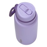 Butelka termiczna ze składanym ustnikiem, termos ze stali nierdzewnej - Lilac Love, 1l / b.box