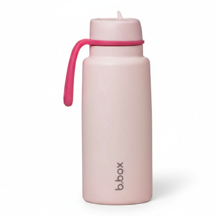 Butelka termiczna ze składanym ustnikiem, termos ze stali nierdzewnej - Pink Paradise, 1l / b.box