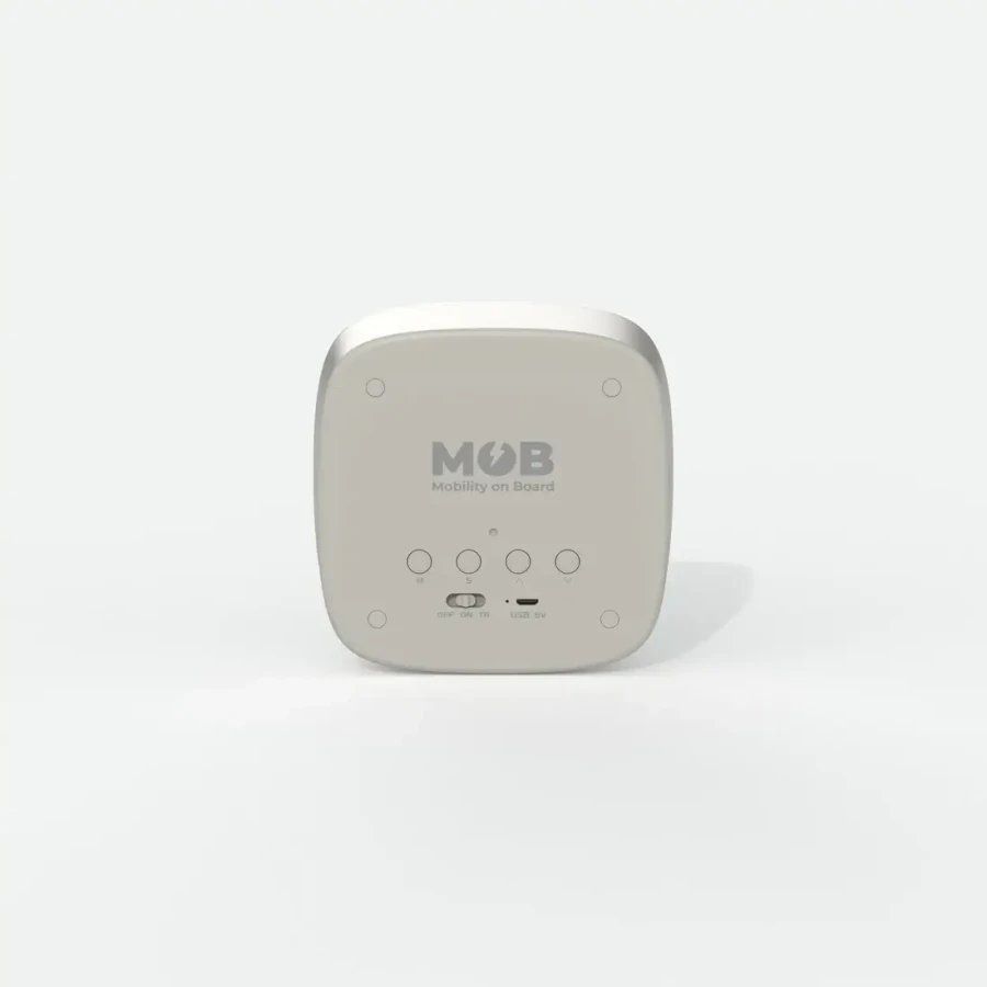 Budzik i lampka nocna Billy Clock - szara / MOB Paris