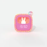 Budzik i lampka nocna Billy Clock - różowa zebra / MOB Paris