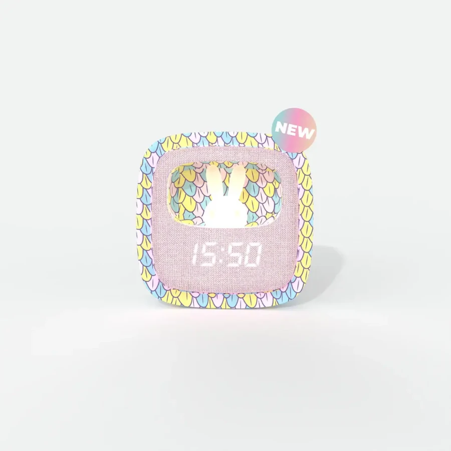 Budzik i lampka nocna Billy Clock - jasno różowa syrenka / MOB Paris